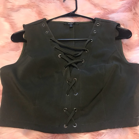 Dark green crop top - Picture 1 of 2